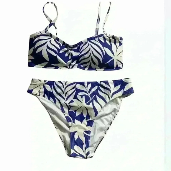 🆕 NWT-Kate Spade Fern Foliage Classic Hipster Bikini Bottom U Neck Top Small - Picture 7 of 7